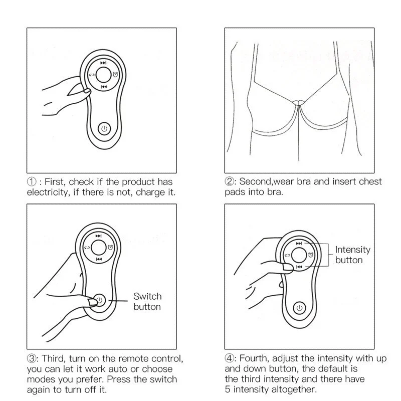 女性と女の子のための電子胸マッサージャー,胸の拡大ツール,たるみ防止装置,マッサージ器具