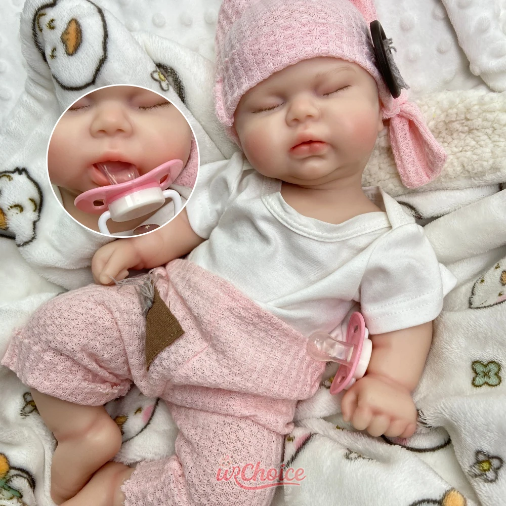 Reborn Baby Doll Silicone Realistic - Poupée reborn silicone potelée 47cm à