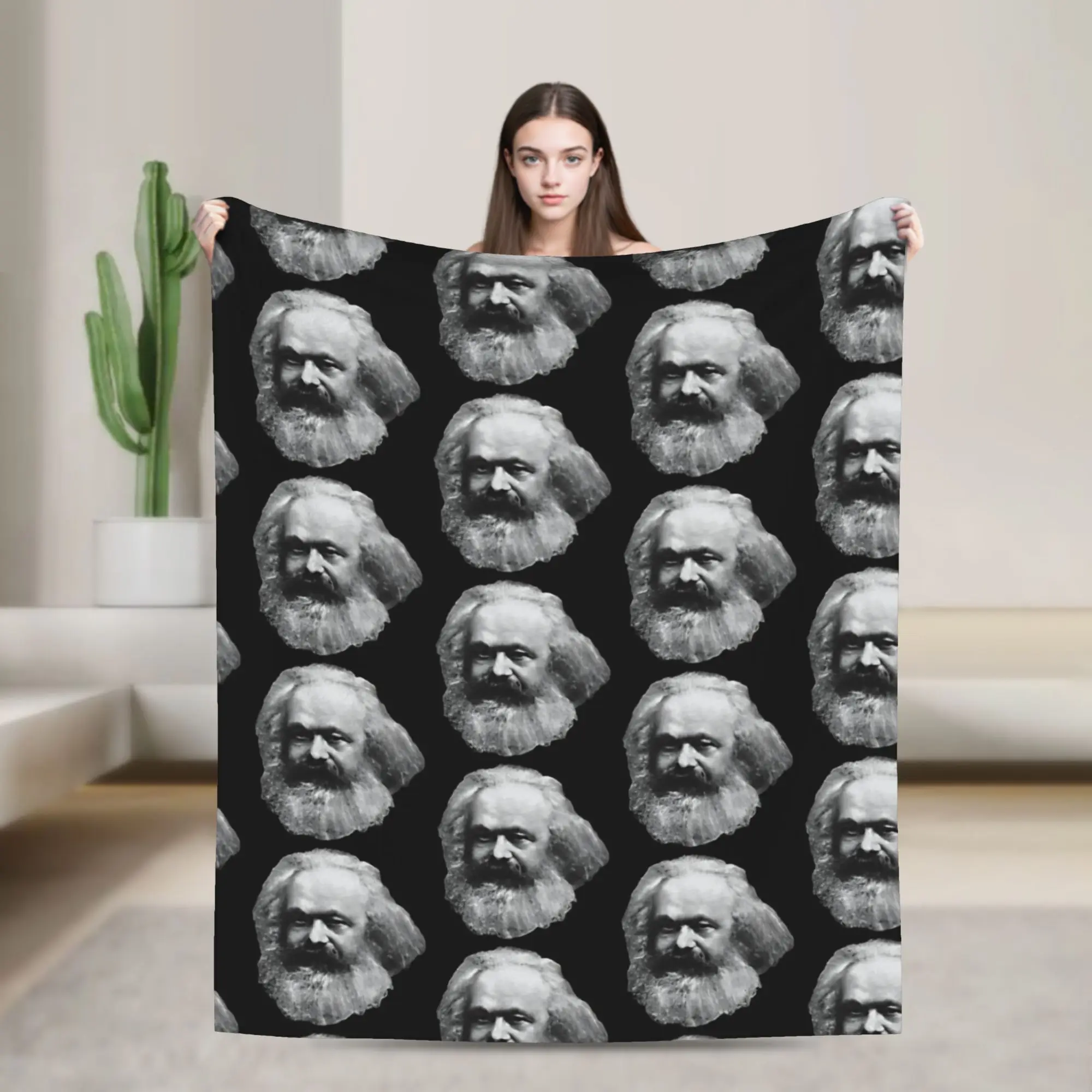 

Супермягкое одеяло с плавающей головой Karl Marx, плюшевое одеяло для мальчиков и девочек, забавное фланелевое покрывало для спальни, чехол для дивана-кровати