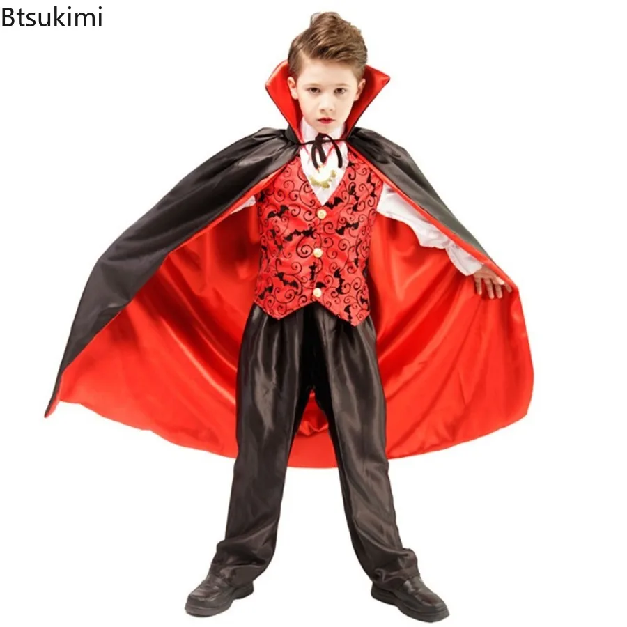 Disfraces de Halloween para Niños, Disfraces de Terror para Actuaciones, Disfraz de Vampiro para Niños y Niñas, Ropa Infantil para Fiestas de Disfraces y Cosplay