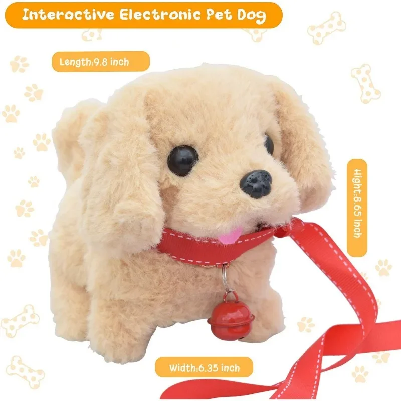 Speelgoed Puppy Pluche Elektronische Interactieve Hond Kwispelende Staart Gevulde Muzikale Huisdier Robot Kinderen Speelgoed Voor 2-8 Jaar oude Jongens Meisjes Presenteert