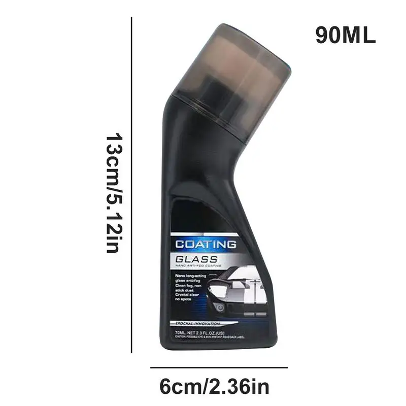 Agente antiniebla de vidrio para coche, 90ml, agente antiniebla para parabrisas de coche, Spray impermeable de desempañamiento rápido para coche pequeño, sedán, camión, SUV, RV