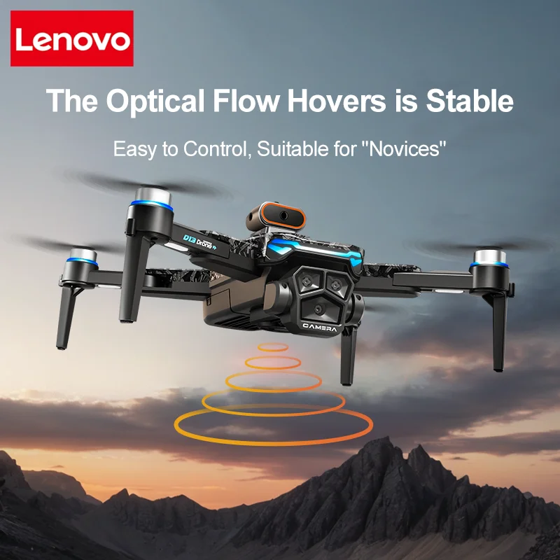 Lenovo D13 GPS Drone 8K Triple-Camera Aerial HD Optical Flow Intelligent Obstacle Avoidance Foldable Brushless Motor VR Drone