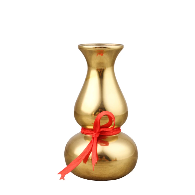 

Decoration Chinese Style Decoration Home Celebration Ceremony Products Copper Coin Cover Gossip Bottle Fu Lu Copper Bottle