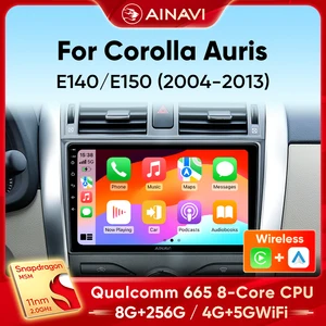Ainavi reprodutor multimídia de carro para toyota corolla e140/150 auris e180 2004-2013 carplay android rádio automático rádio do carro 4g dsp 2 din 10 principais vendas central multimidia corolla 2011 - №10