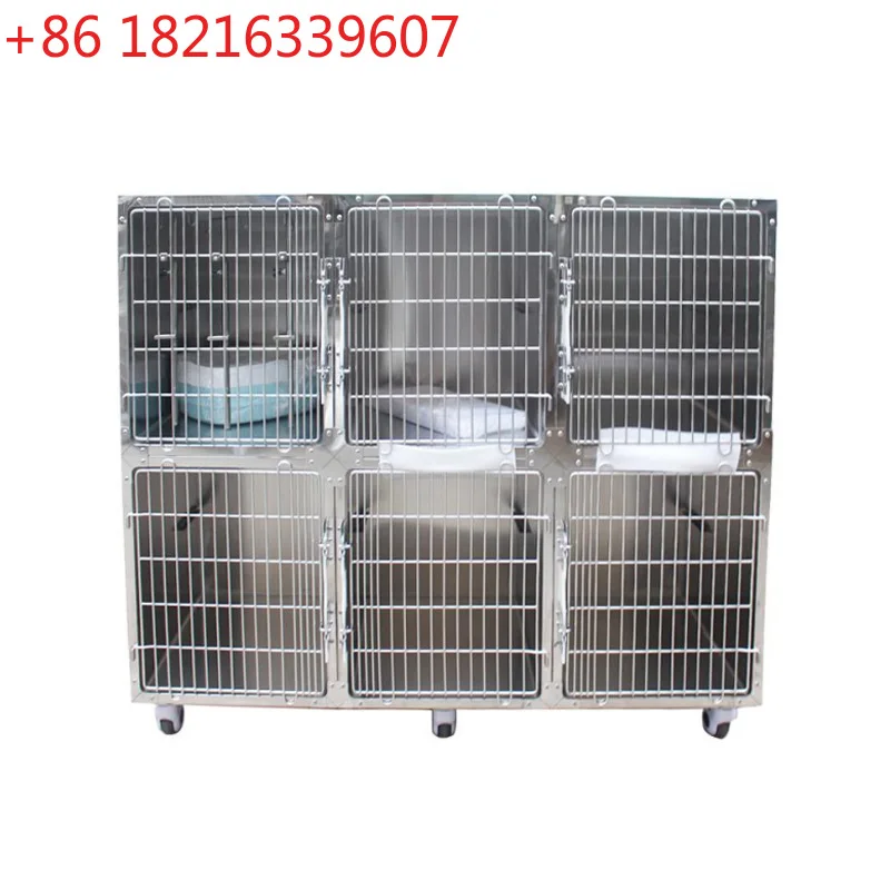

Pet inpatient cage Stainless steel combination cat cage Single layer double layer dog and cat foster cage