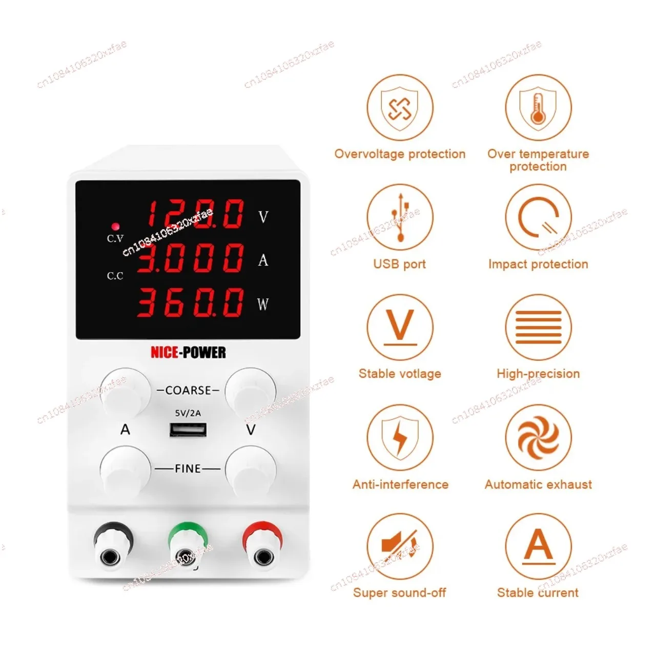 Adjustable Cellphone Repair Lab Test Power Source Power SPS1203 120V 3A DC Reglated Power Supply Digital