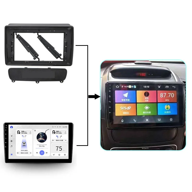 

9 inch Car Radio Frame Kit For Kia Sorento 2 2012-2021 Auto Stereo Center Console Holder Fascia Trim Bezel Faceplate