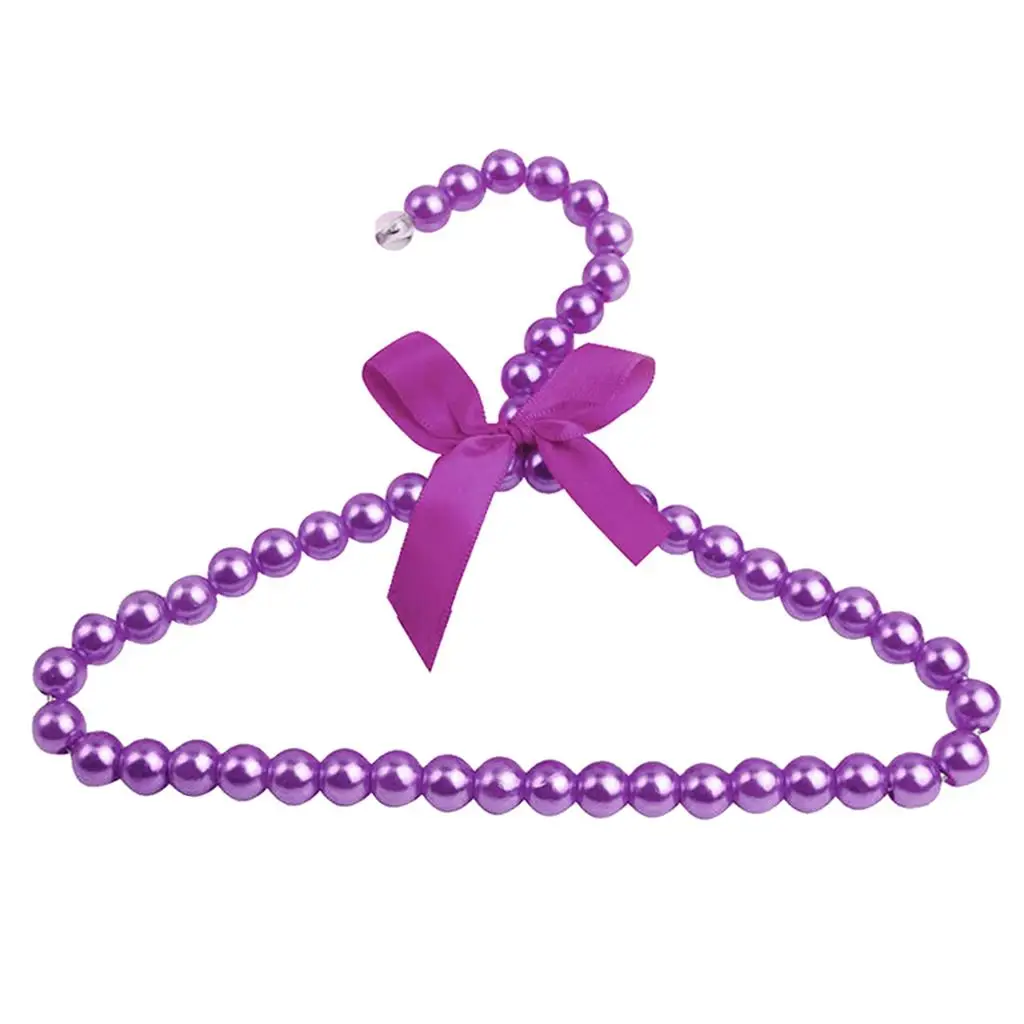 プラスチック製の衣類ハンガー,人形の服のアクセサリー,紫,18インチ,2〜4パック