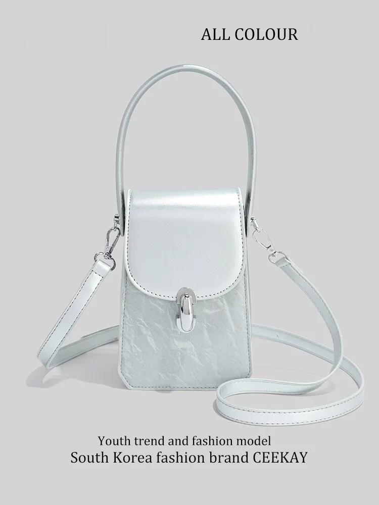 

Ceekay Fashionable Youth Crossbody Phone Bag Korean Style Polyester Bucket Shape Summer 2024 New Style Women's Bag