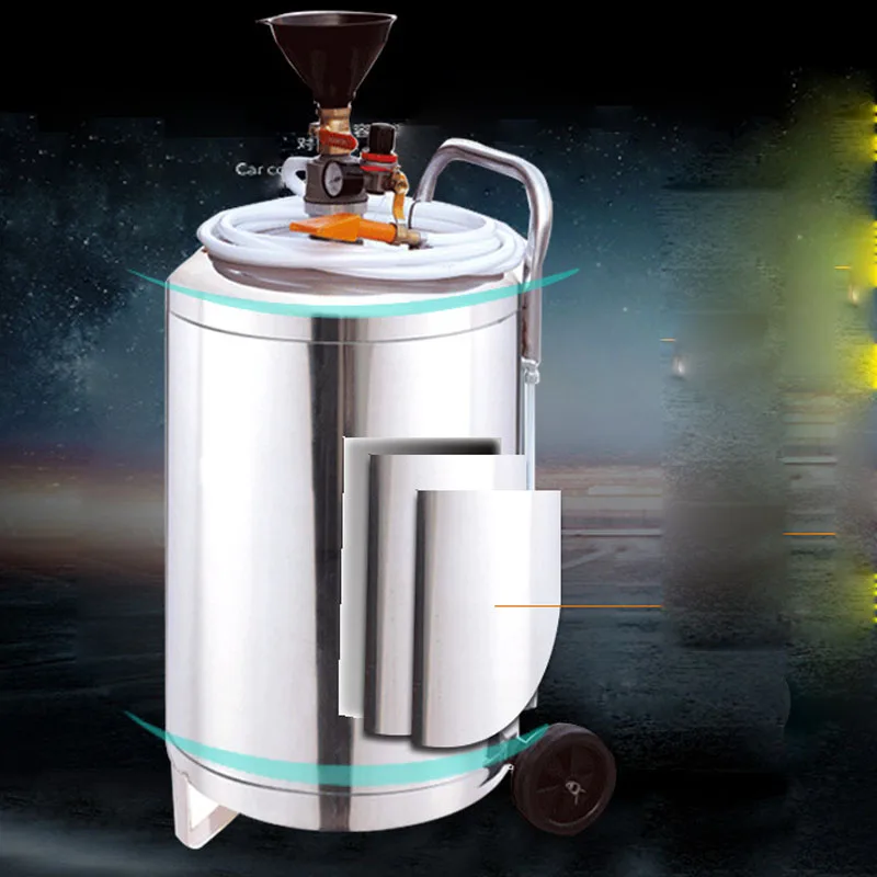 80L Car Wash Beauty Shop Stainless Steel Foam Machine Thickening Explosion-proof Plastic Foam Barrel High Pressure Foam Machine