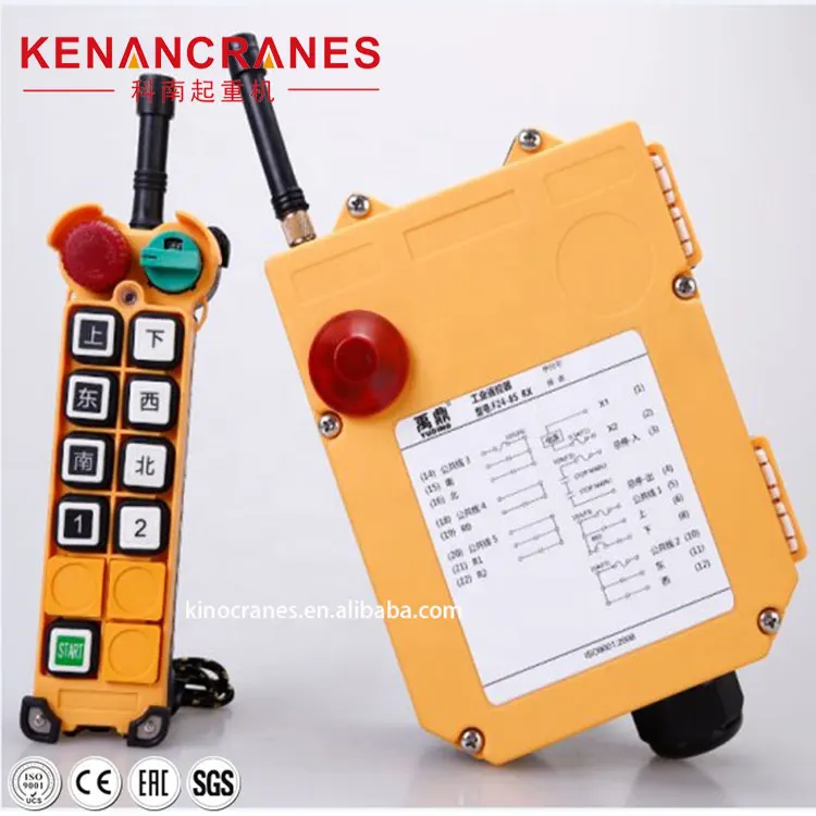 CE ISO Kinocranes Industrial Crane AC 220/380 V Wireless Remote Control 1 Set 4 Buttons for Bridge Cranes