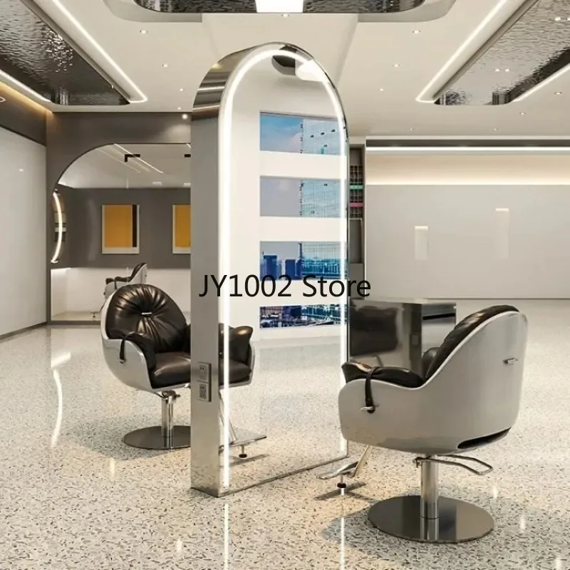 

Internet Celebrity Barber Shop Mirror Stand Double-Sided Floor Hair Salon Special Single Hairdresser Stand for Stylists