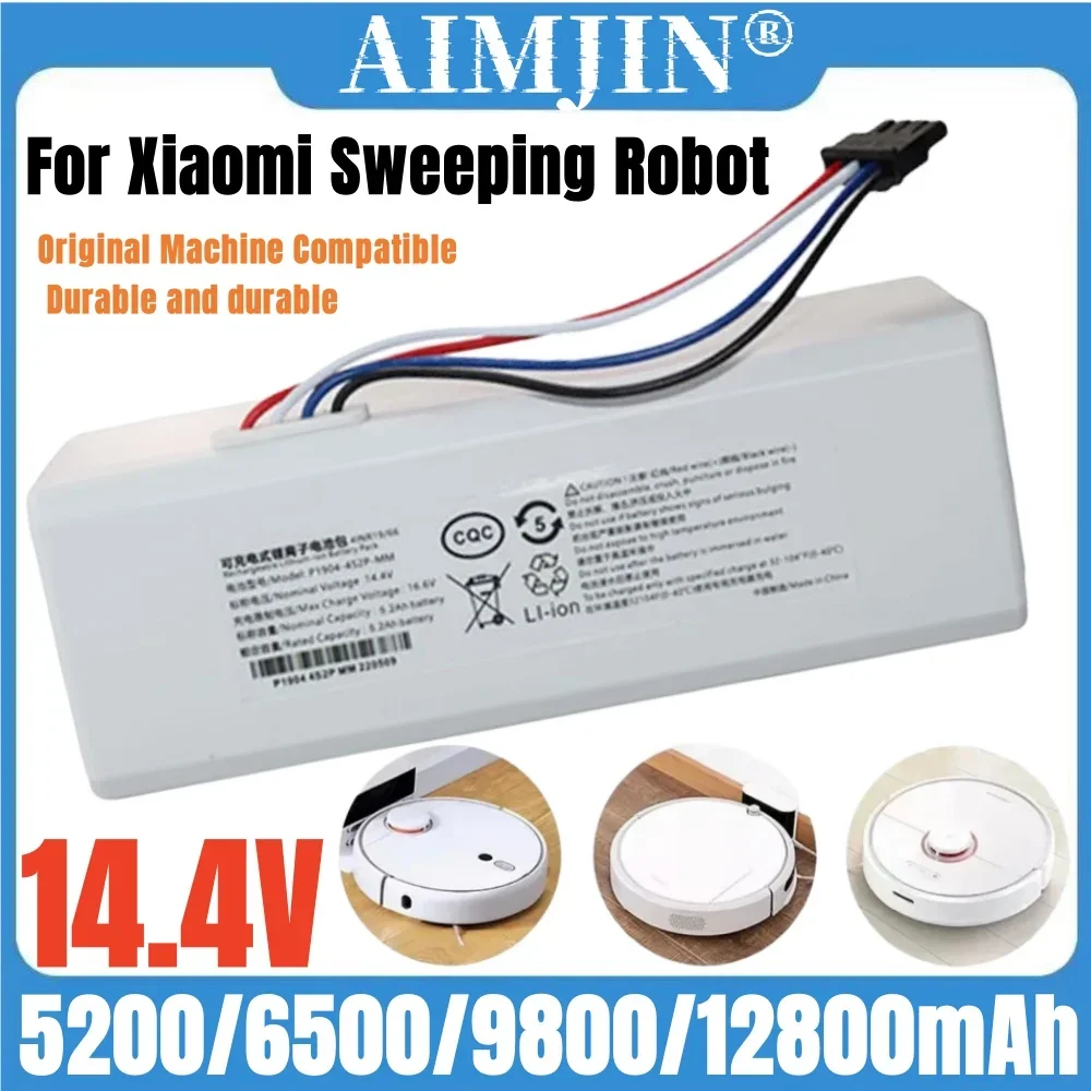 

14.4V 5200/6500/9800/12800mAh Robot Vacuum Cleaner 1C Battery for Xiaomi Mijia 1C STYTJ01ZHM Robot Vacuum Mop Cleaner