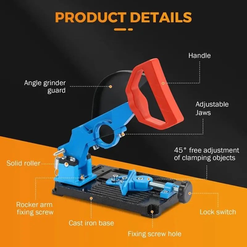 Angle Grinder & Electric Drill Cutting Stand 2 in 1 Stand Electric Drill Angle Grinder Fixed Bracket Support