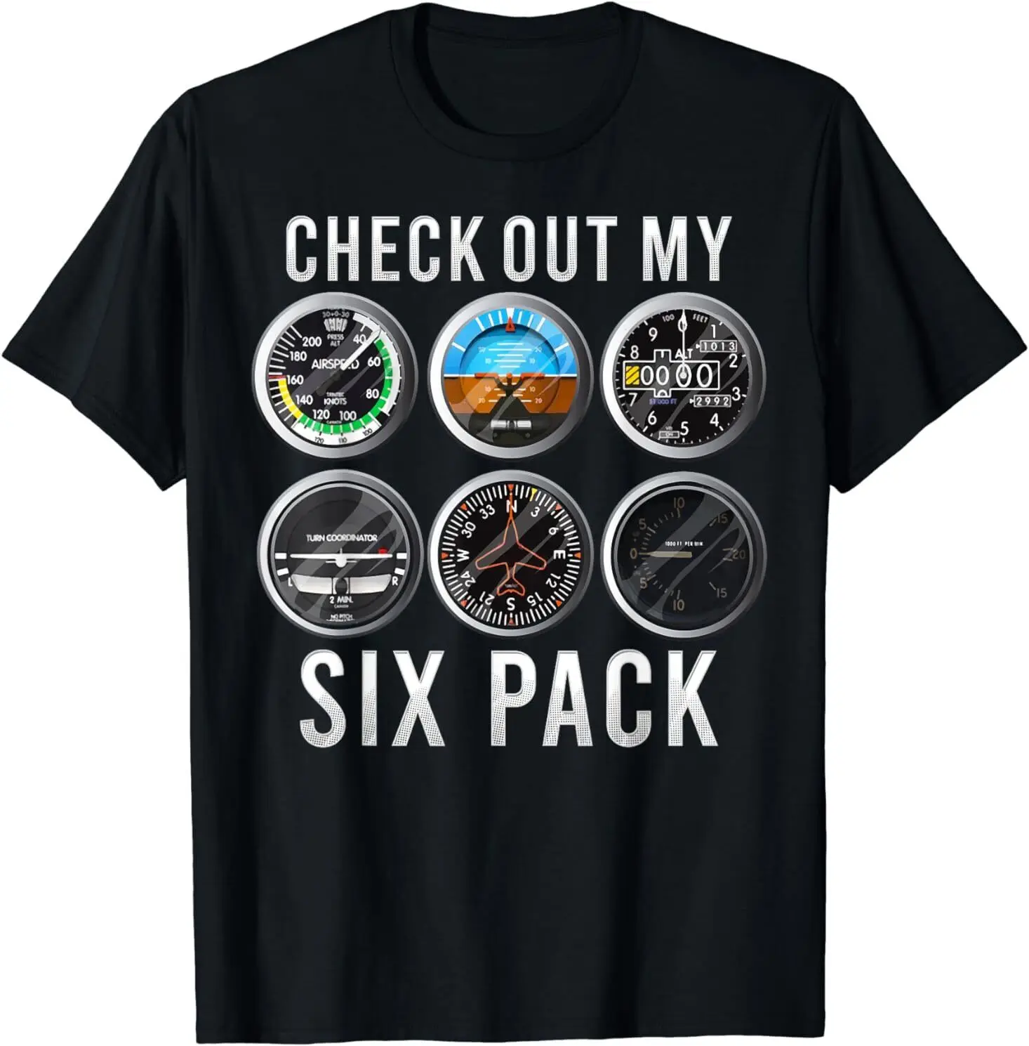 NEW LIMITED Funny Check Out My Six Pack Airplane Pilot Aviation T-Shirt S-3XL