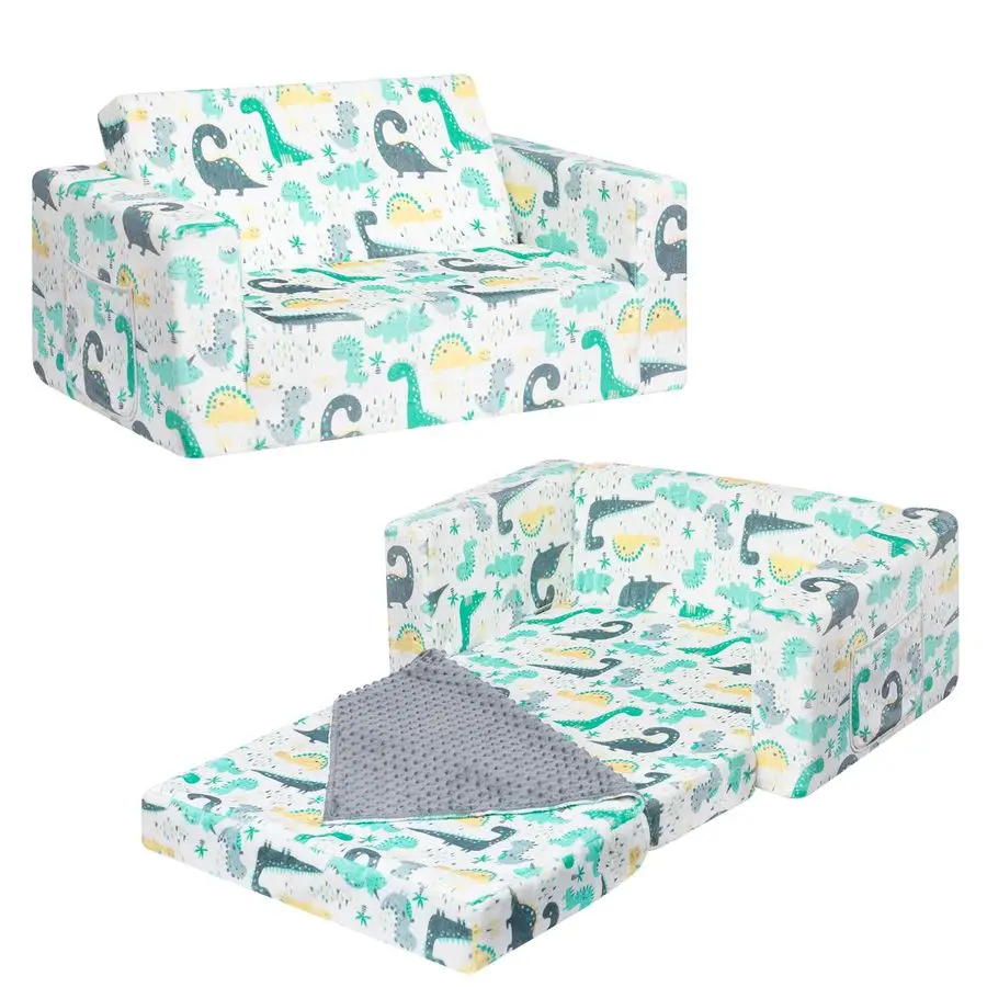 

Складной детский диван, очень широкий удобный домашний диван шерпа 2 в 1, со съемным детским одеялом, раскладной диван