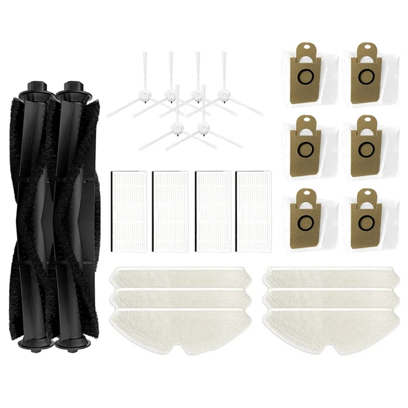 ل Inic I9 روبوت فراغ الجانب الرئيسي فرشاة فلتر HEPA ممسحة وسادة كيس لجميع الغبار الملحقات-ABPX