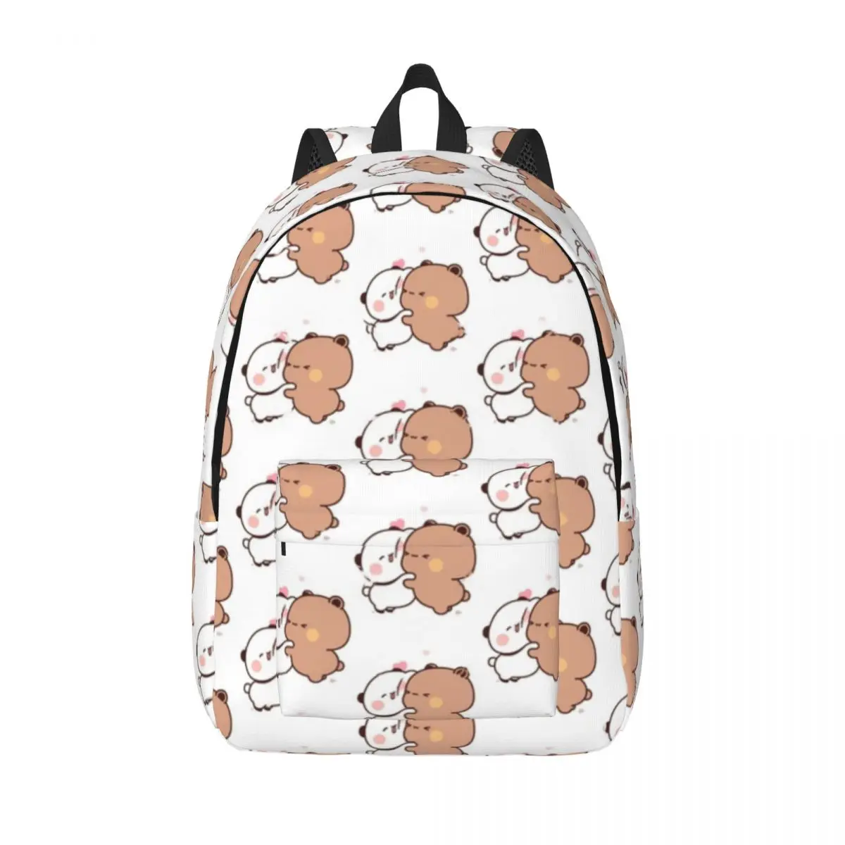 

Milk And Mocha Cute Bears Peach And Goma Backpack Elementary High College School Student Bookbag Teens Canvas Daypack Travel