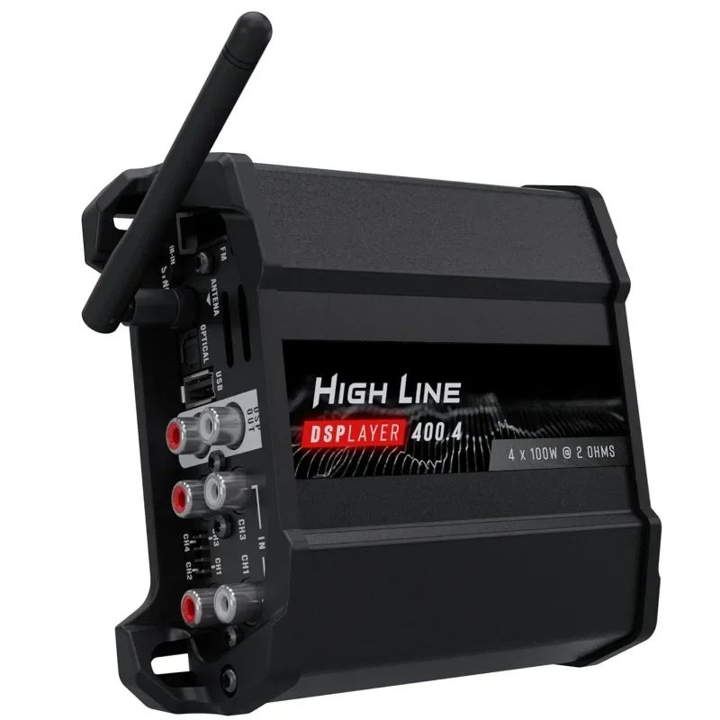 POPULAR DSPlayer 400x4 - Todo en Uno, Amplificador con DSP, BT, APP, Radio FM, Entradas RCA/Alto/Infra-rojo, Salida Procesada