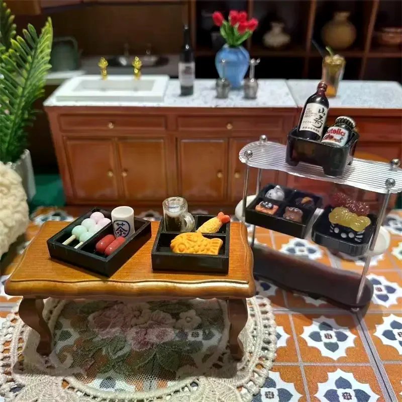 Poppenhuis Japanse keuken Voedsel 5-delige set Miniaturen Model Keukenaccessoires Kinderen Fantasiespel Speelgoed Ornament Model Set Geschenken