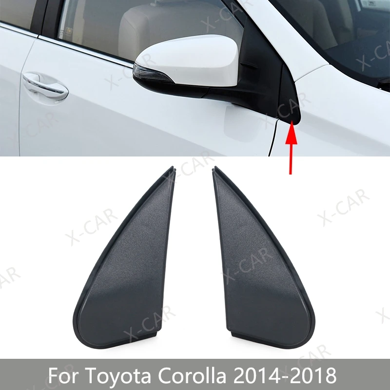 

For Toyota Corolla 2014-2018 Front Door Window Rearview Side Mirror Corner Triangle Molding Trim Panel Cover Lid 60118-02170