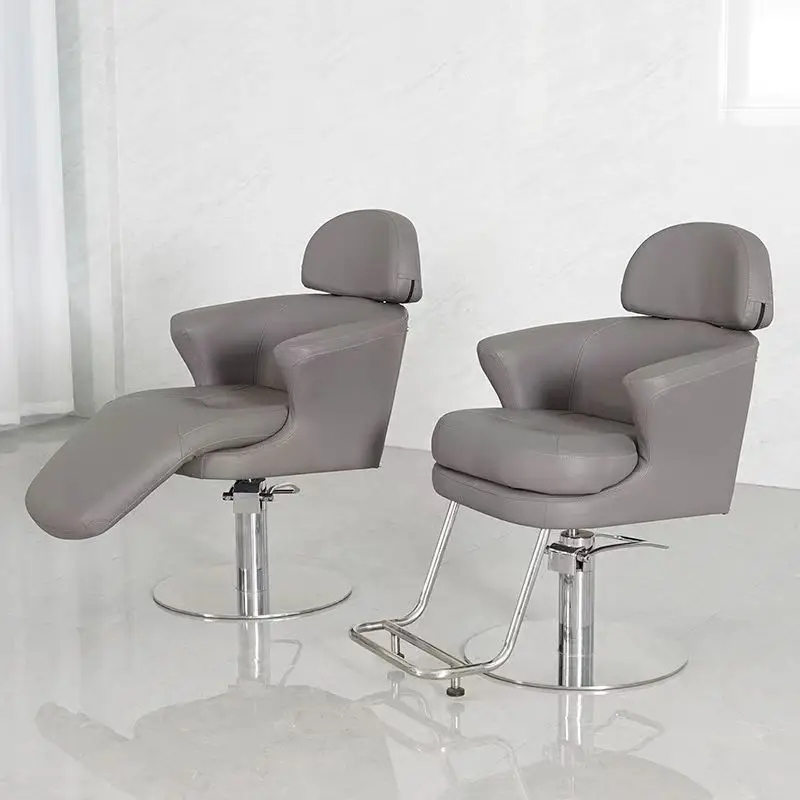 #High-end Barbershop Salon Chair PU Leather Contemporary Design XT Brand Red Hair Simple Lift Ironing Dyeing Commercial Use