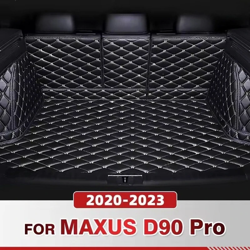 

Автоматический коврик в багажник с полным покрытием для MAXUS D90 Pro 7-местный 2020 2022 2023, чехол для багажника автомобиля, подкладка для багажника, аксессуары для интерьера