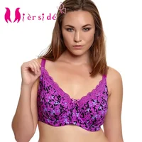 Mierside 953P Push Up Bra de talla grande Sexy sujetador grande Lencería ropa interior de encaje para mujer Bralette diario 34-46 C/D/DD/DDD/E/F/G