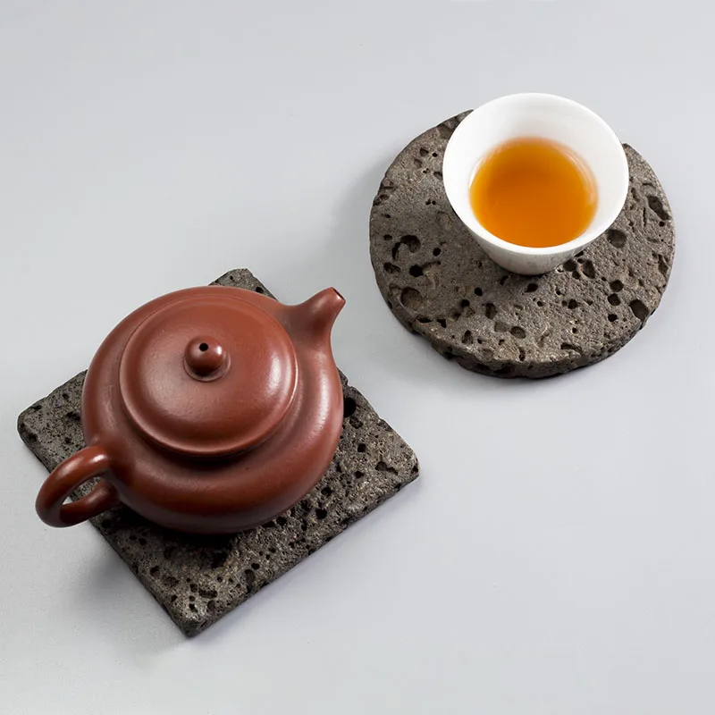 

Coaster Cup Mat Teapot Pad Natural Stone Absorb Water Heat Durable Home Decoration Kung Fu TeaSet Ceremony Table Accessories