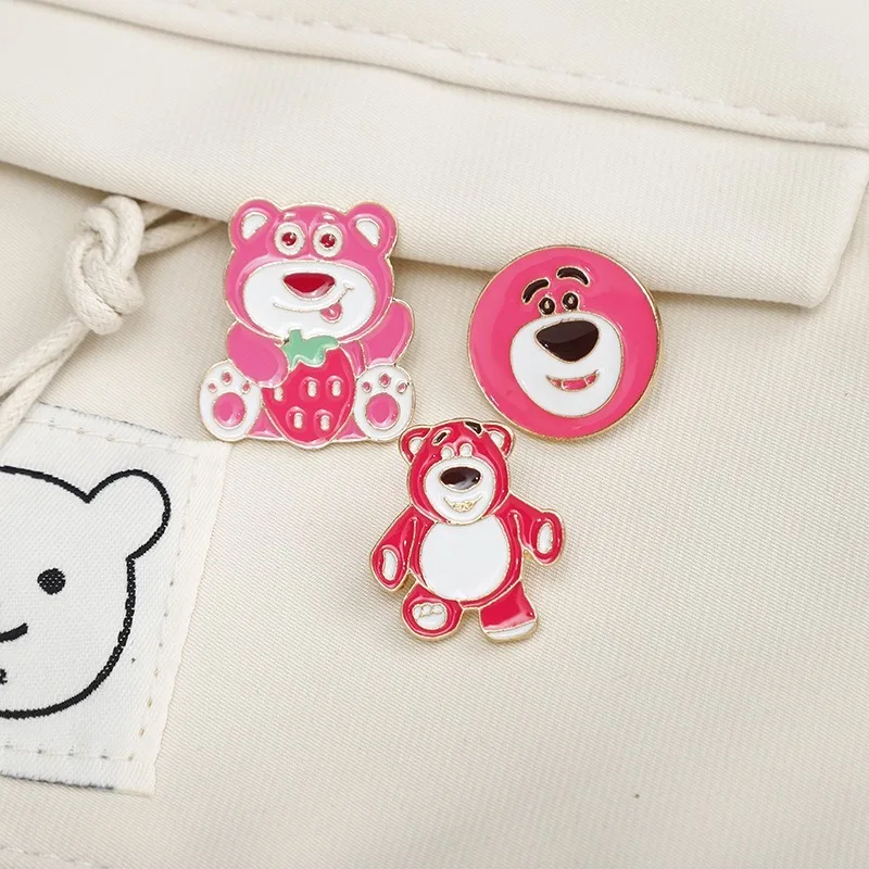 Disney Lotso Cartoon Brooch Anime Figures Kawaii Brooch Toy Anime Merchandise Decoration Children Birthday Gifts Christmas Gifts