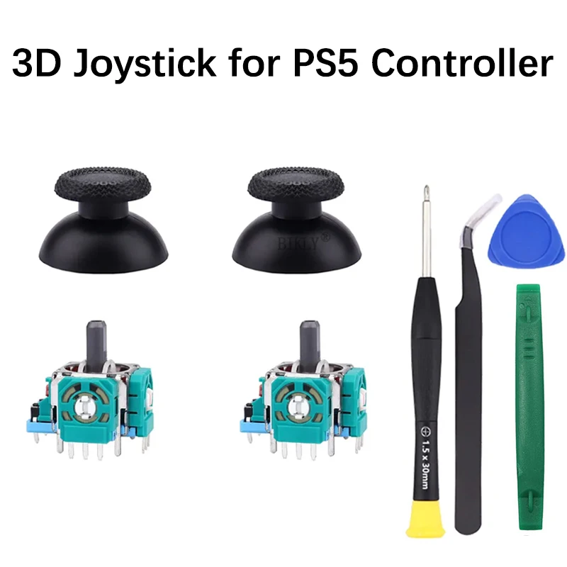 8 in 1 Replacement Joystick Kit for PS5 Controller with Screwdriver 3D Analog Thumb Sticks Repair Kits