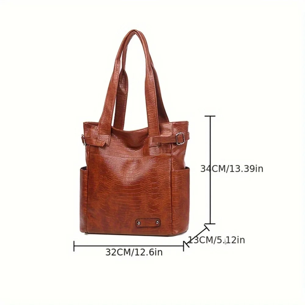 Crocodile Pattern Luxury Shoulder Bag Fashion Tote Bag Women