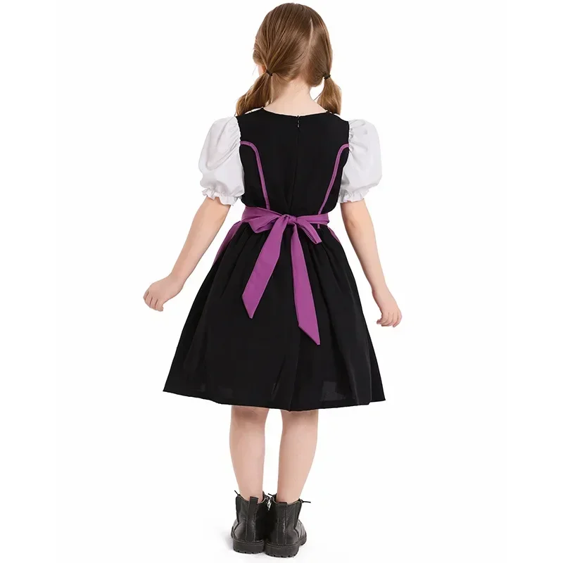 Child German Dirndl Dress Beer Festival Maid Dress Oktoberfest Girls Costume Cosplay Costume Party Dress