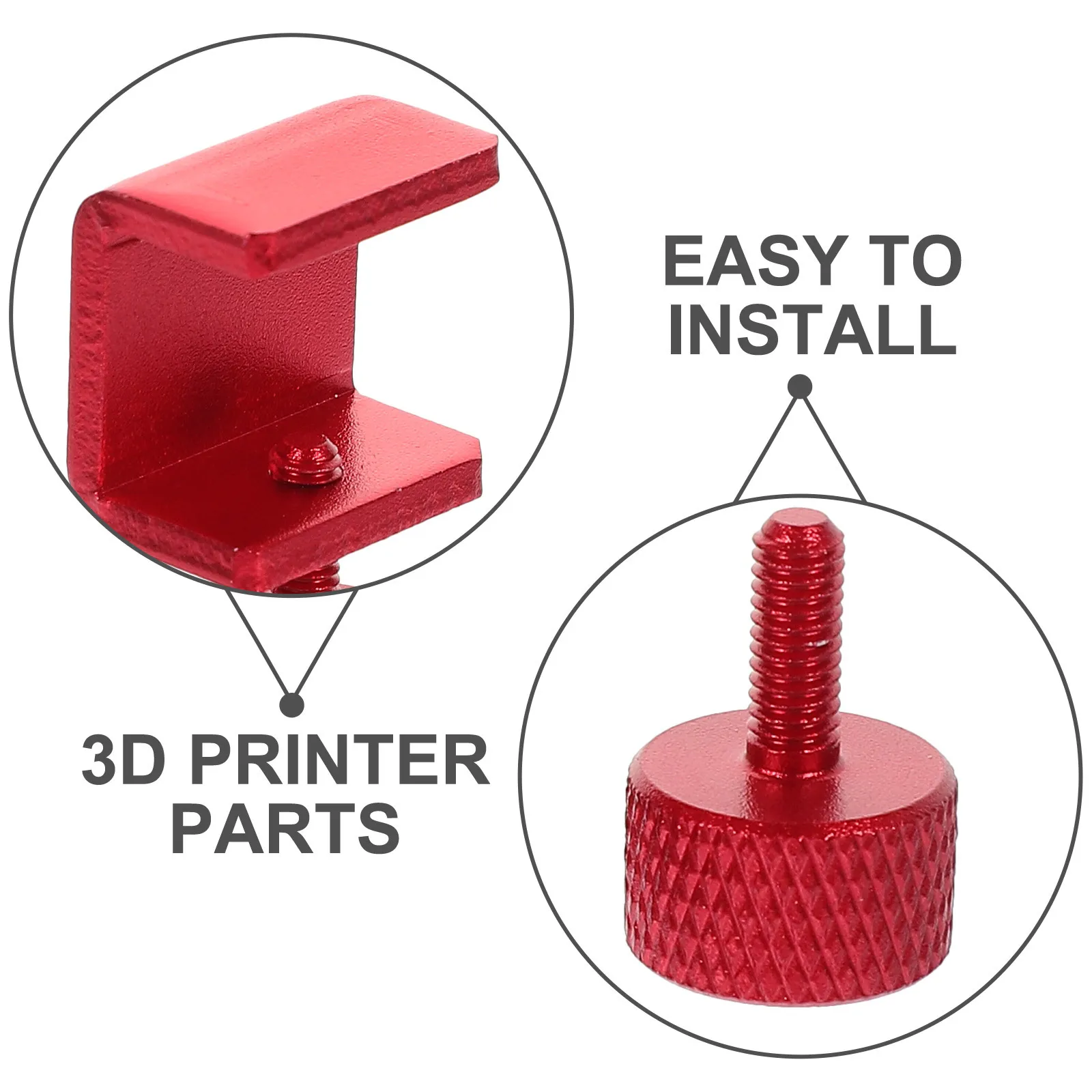 

4Pcs 3D Printer Bed Clips Adjustable Heat Bed Clamps U-Shaped Design Prevents Sliding 3D Printer Clips Glass Fixing Clamps