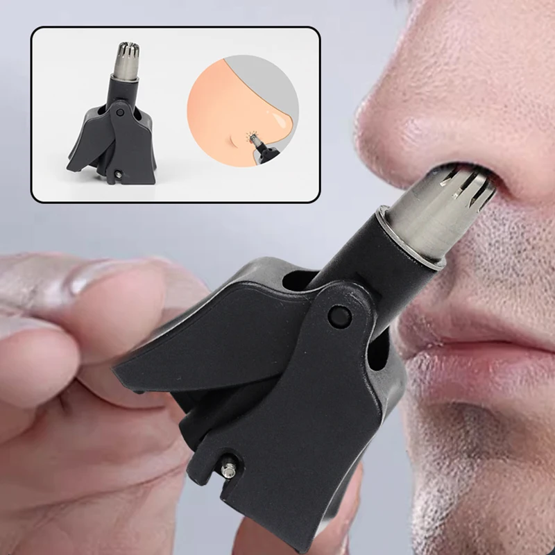 

Nose Ear Hair Trimmer For Men Stainless Steel Manual Washable Portable Facial Hair Remover Grooming Shaving Tool For Daily Use