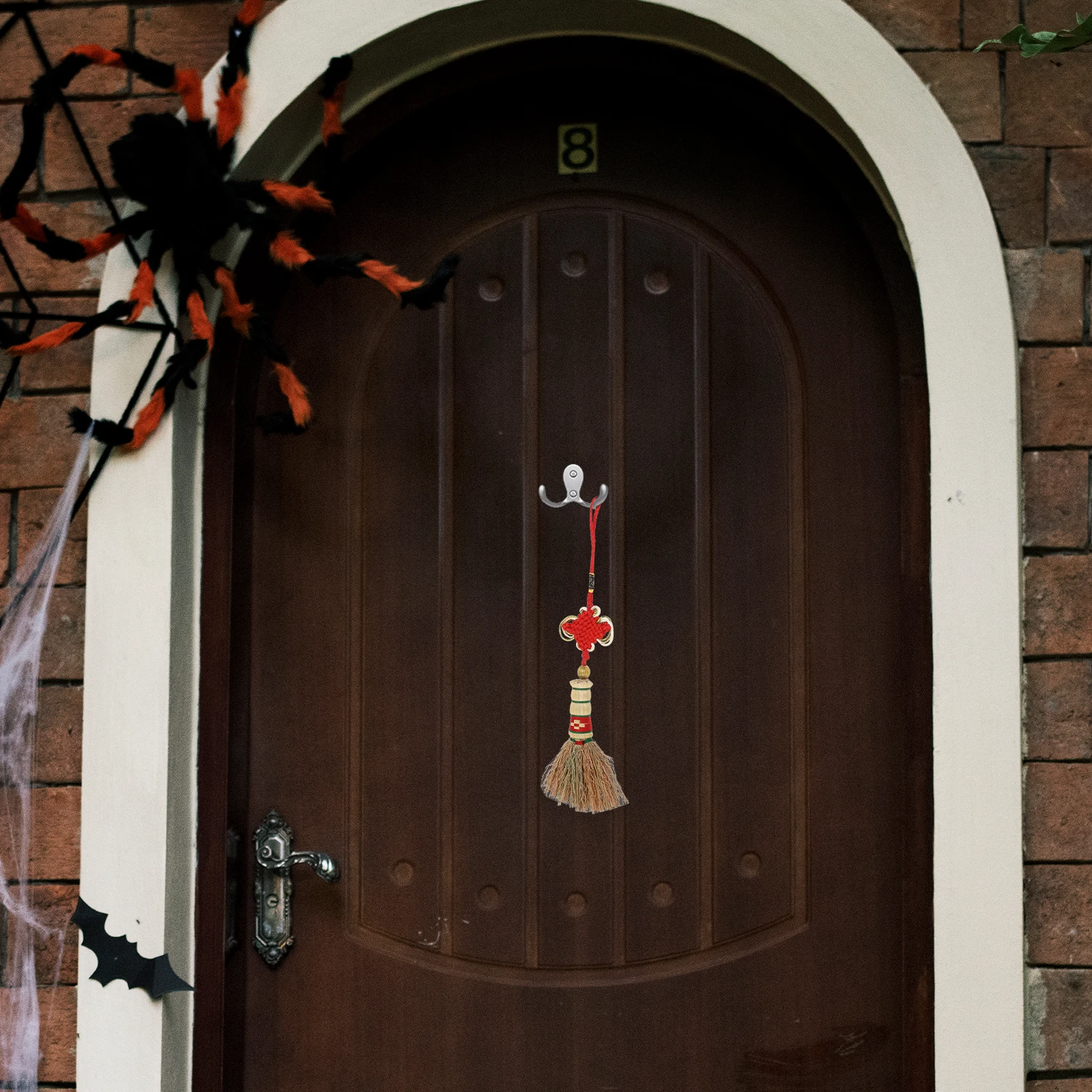 1pc Ornaments Accessories For Lovely Broom Party Festival Decoration Hanging Broom Craft Yard Decorative Props