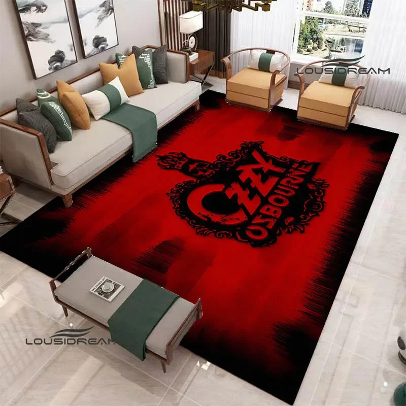 Ozzy osbourne vintage printed carpet living room bedroom beautiful carpet non-slip doormat photography props birthday gift