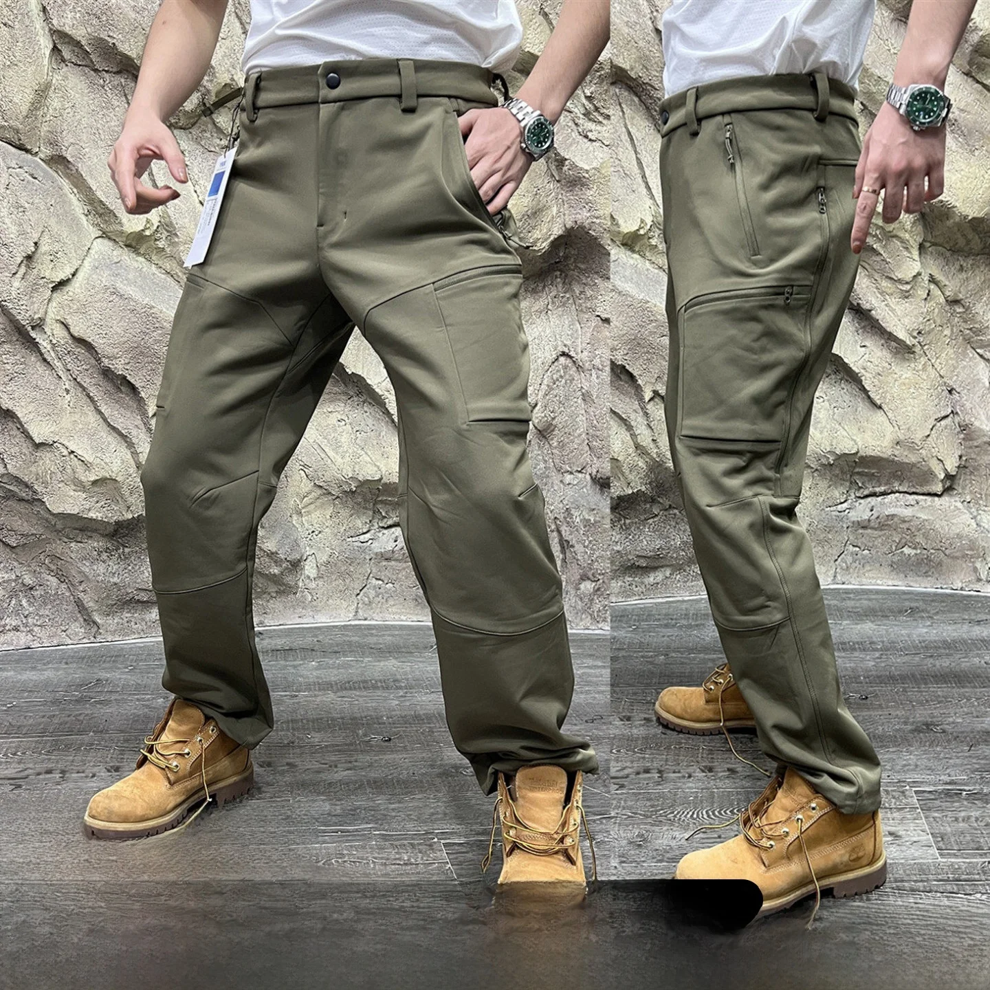 

Мужские утепленные брюки Softell для активного отдыха, ветрозащитные, теплые, с 3D-кроем, осенне-зимние, прямые штанины