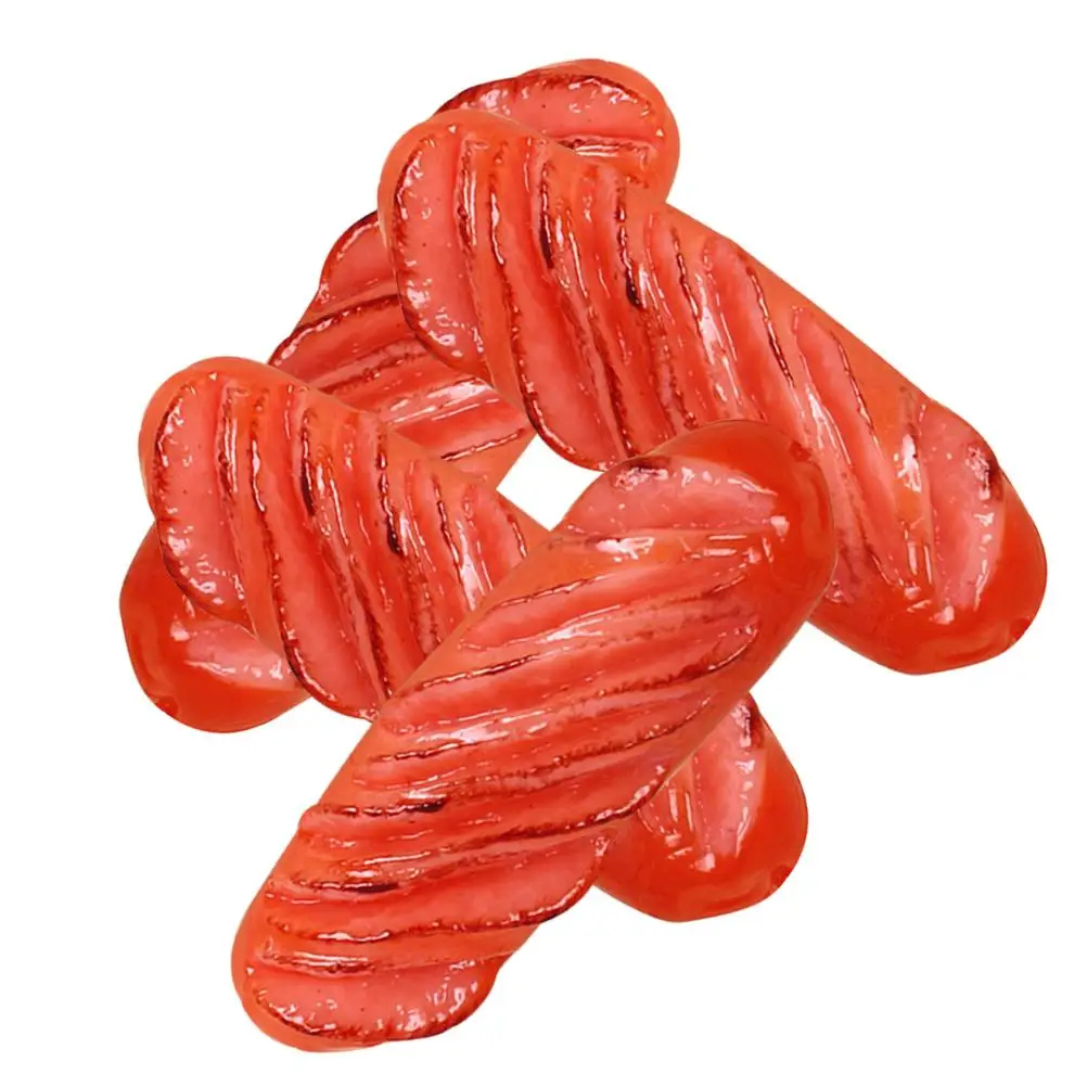 

3Pcs Simulated Hot Dog Sausage Food Model Decorative Prop for Photography Parties Teaching Tools Red Three Dimensional