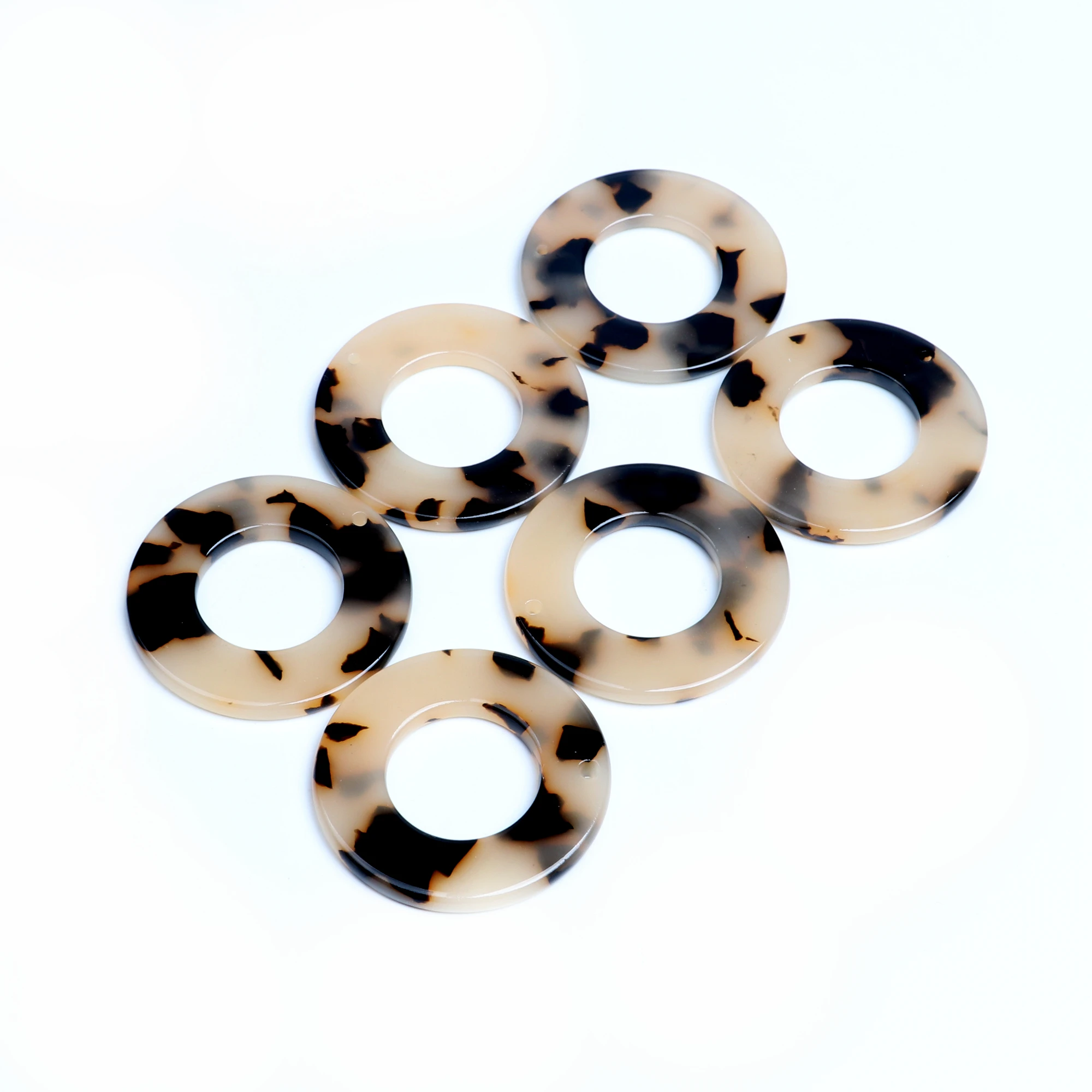 Leopard Print,Tortoise Shell Earring Charm,Acetate Acrylic Beads,Circle Shaped,Boho,Earring Parts,Ohrringe finding,30mm