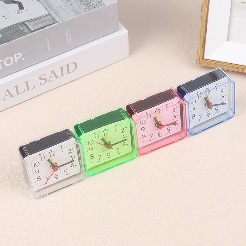 1 Pc Small Silent Non Ticking Pointer Quartz Clock Battery Powered Sleep Study Desk Clock Bedroom Clock Home Decorations