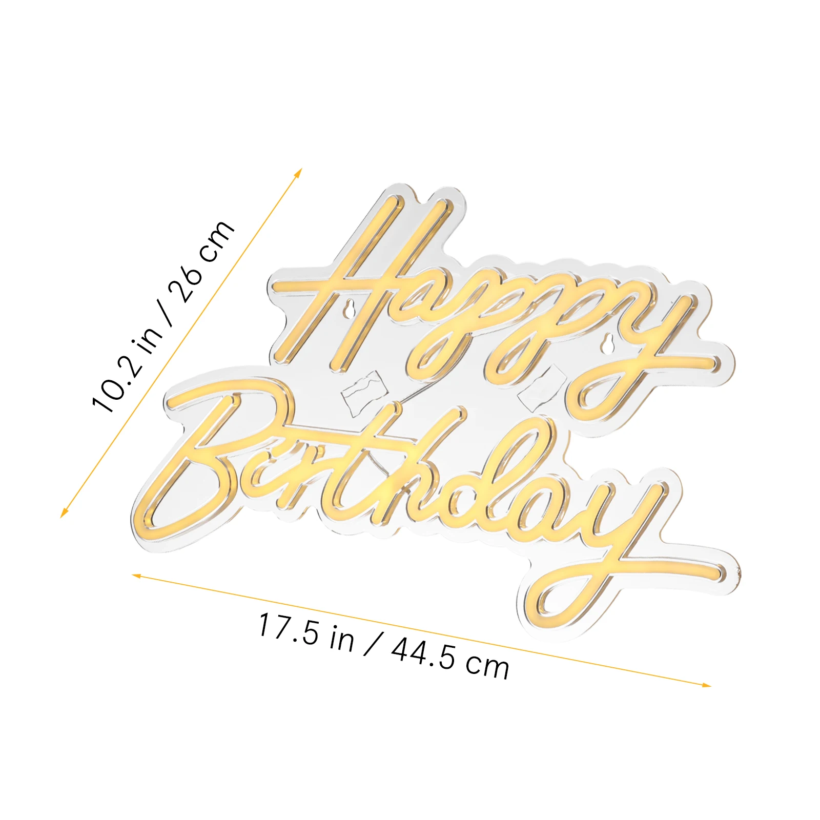 ไฟนีออนแบบ USB 1 ชิ้น ป้ายไฟอักษร Happy Birthday ไฟ LED ป้ายไฟสำหรับงานฉลองวันเกิด ไฟนีออนเรืองแสง