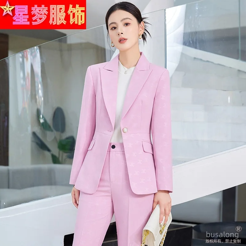 

Business Suit Female 2023 Autumn New Overalls Jacket High Sense Korean Leisure Anti-Aging Tailored Suit Formal Clothes