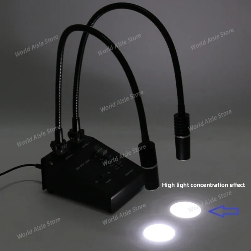 The Goose Head Lamp Stereomicroscope Dual-light Illumination LED Cold Light Source Has Adjustable Brightness At Any Angle