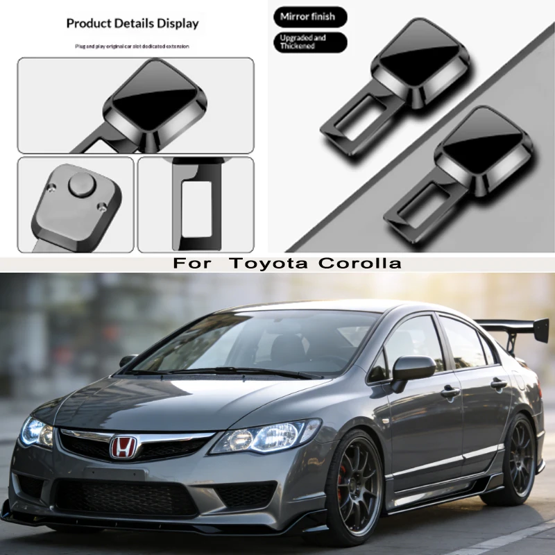 

for Honda Civic 8 Car Seat Belt Clip Extender Safety Seatbelt Lock Buckle Plug Thick Insert Socket Extender Safety Buckle