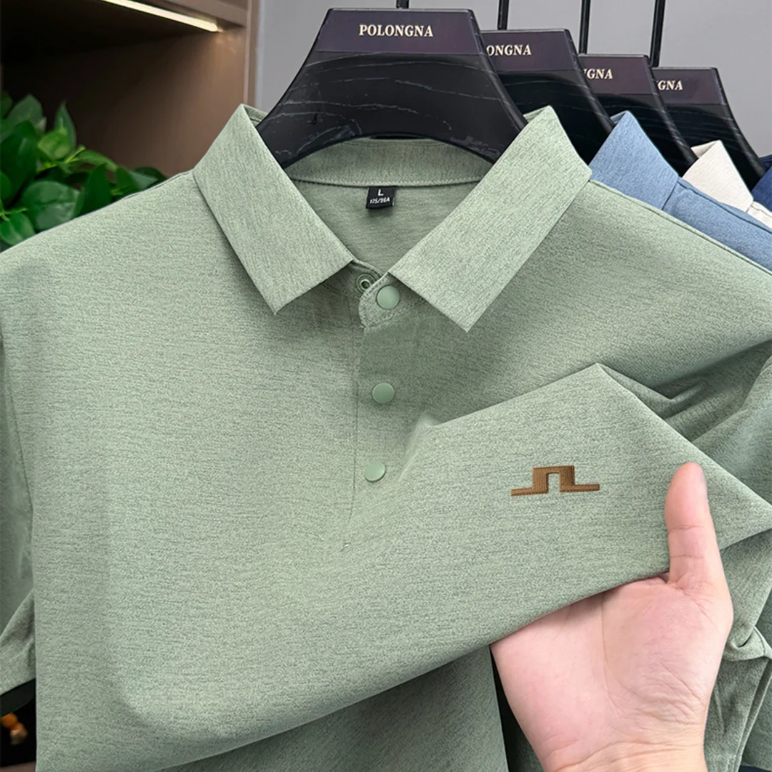 2026 Classic Designer Original Embroidered Non Trace Collar Short Sleeve Polo Shirt Summer Men's Comfortable Breathable T-shirt
