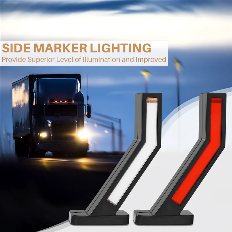 2PCS 33LED Trailer LED Side Marker Lighting Outline Marker Truck Light Van LED Lights for Trailer 12-24V