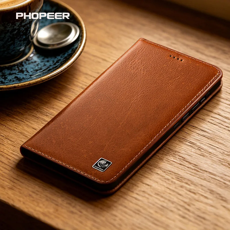 

Luxury Genuine Leather Case for Redmi Turbo 5 4 3 Max 5G Water ripple Texture Flip magnetic phone case