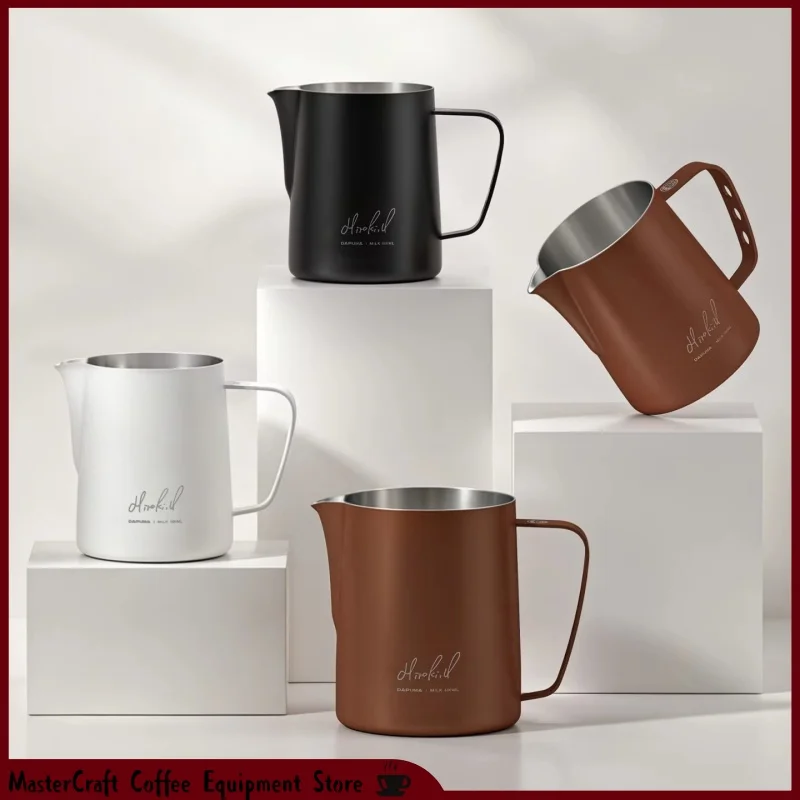 Timemore Collaboration Daruma Latte Art Pitcher 304 Stainless Steel Professional Milk Frothing Cup Pointed Spout